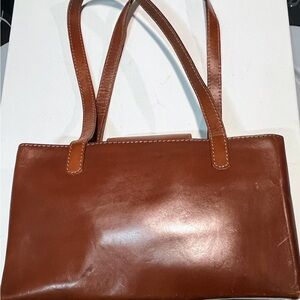 Elegant Brown Leather Tote Bag